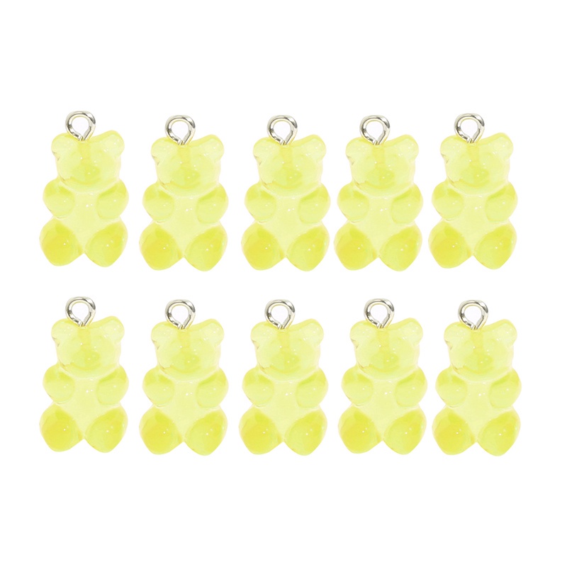 Phụ kiện BEADIA hình gấu Gummy bằng nhựa resin nhiều màu dễ thương dùng làm đồ trang sức/ dây chuyền/ móc khóa diy