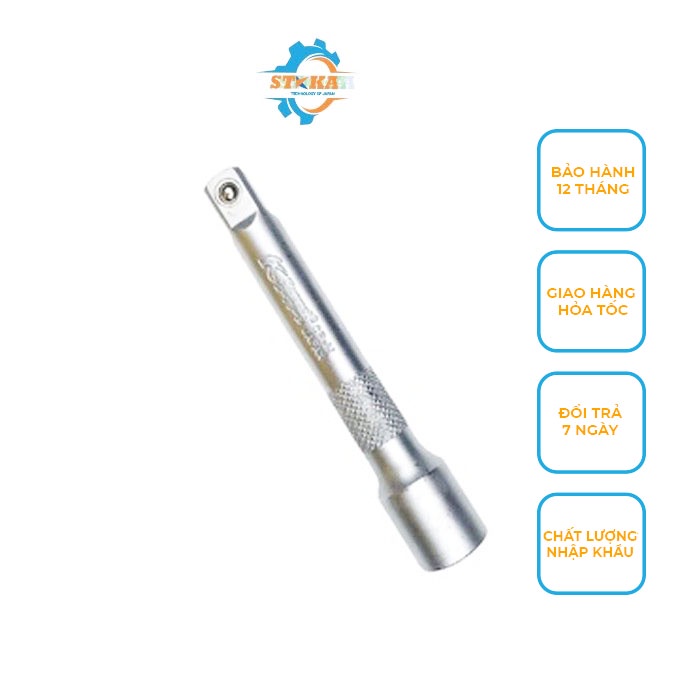 Tuýp Nối Dài Khẩu Nhật Bản Kapusi 1/2 inch 120mm, Đầu Nối Khẩu Thép Cứng CR-V cao cấp