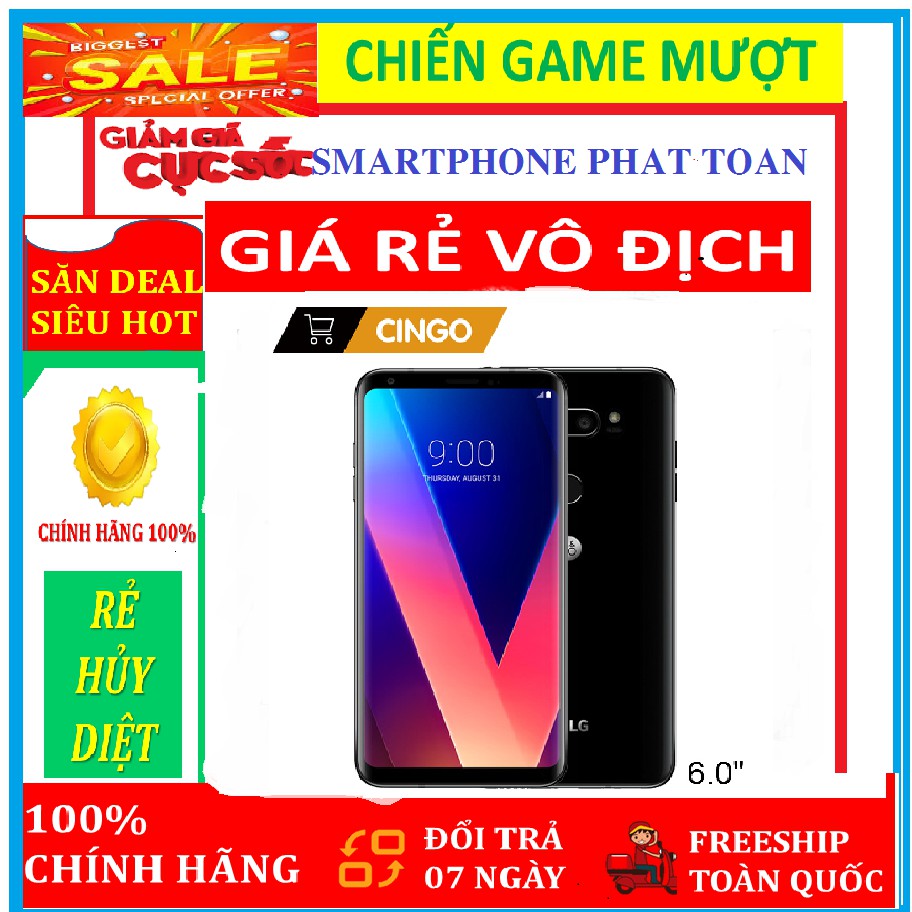 Điện thoại LG V30 - 64G/ram 4G mới CHÍNH HÃNG __  Fullbox, chơi Game PUBG-Liên Quân mượt