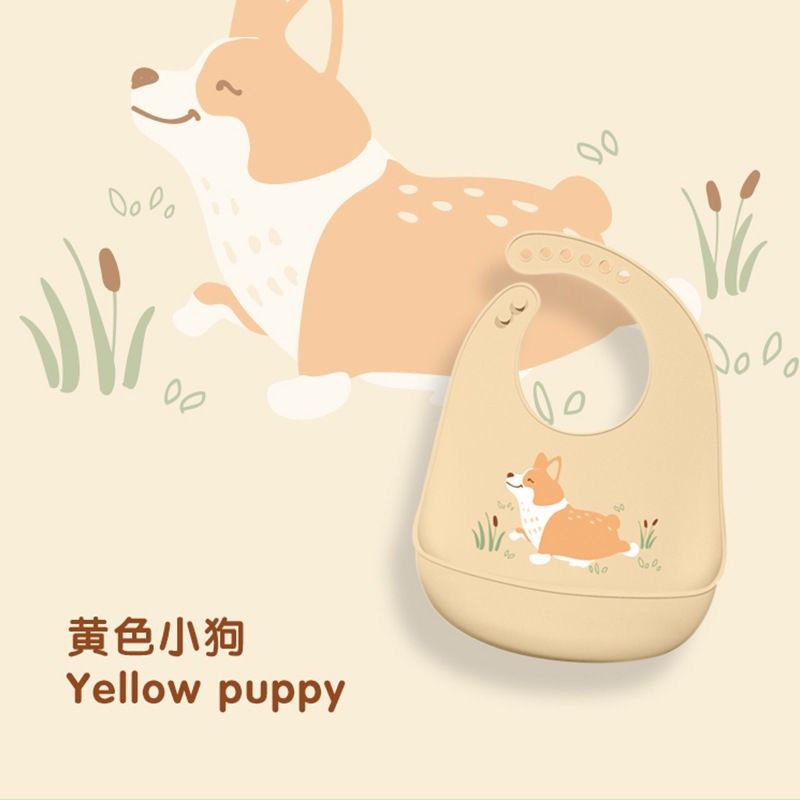 Yếm ăn dặm silicon, yếm máng 3D cho bé