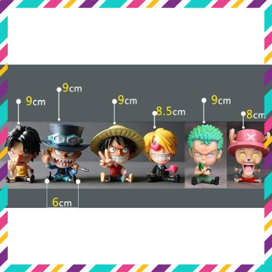 Mô Hình Nhân Vật One Piece, Truyện Tranh Đảo Hải Tặc, Luffy Mũ Rơm, Zoro, SanChi, Ace,...Cao 12,5cm - Tượng Figure