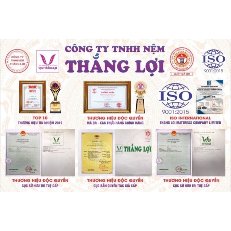 Nệm cao su thiên nhiên Rosi massage Thắng Lợi bh 25 năm đủ các size