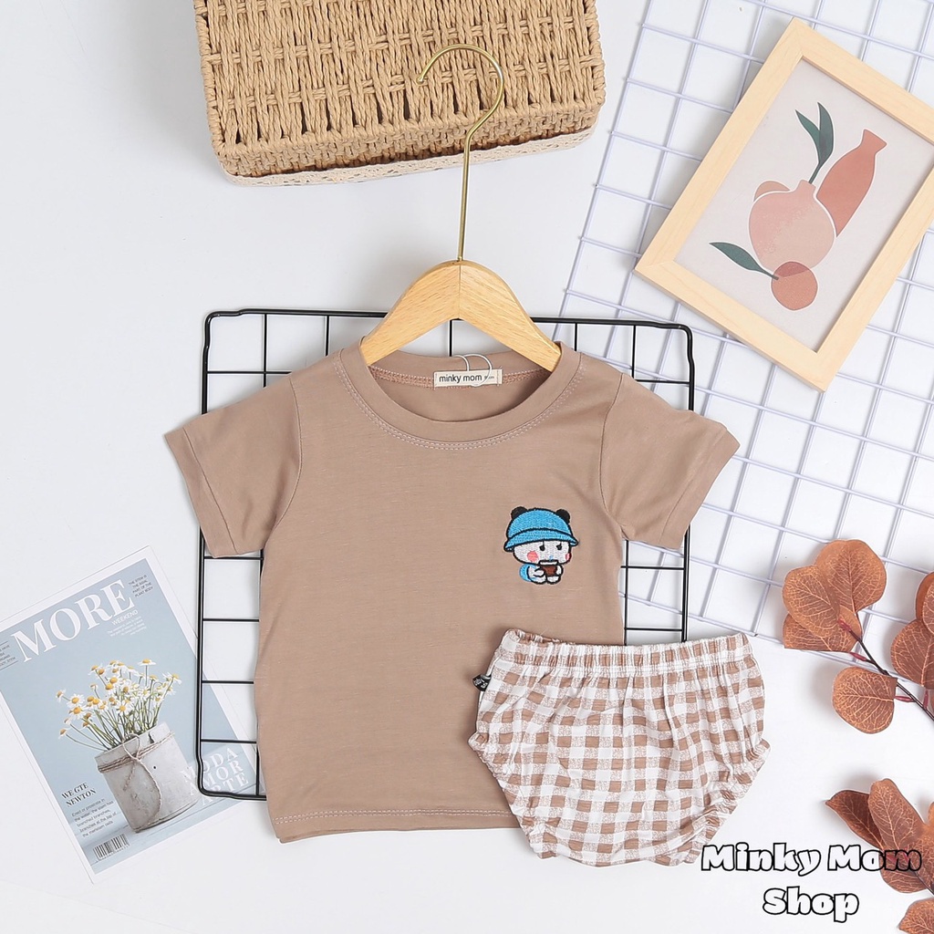 Bộ Chip Minky Mom Thun LạnhFREE SHIPCao Cấp Dể Thương Cho Bé Gái Bé Trai, Đủ Màu