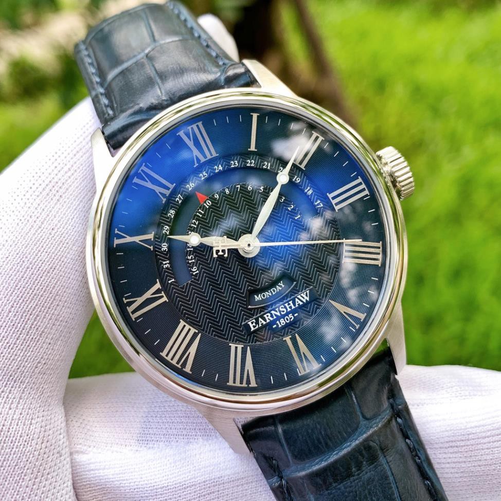 Đồng hồ Nam Thomas EarnShaw 1805 Cornwall Retrograde Register Day Date  ES-8077-05 [ Chinh hãng]