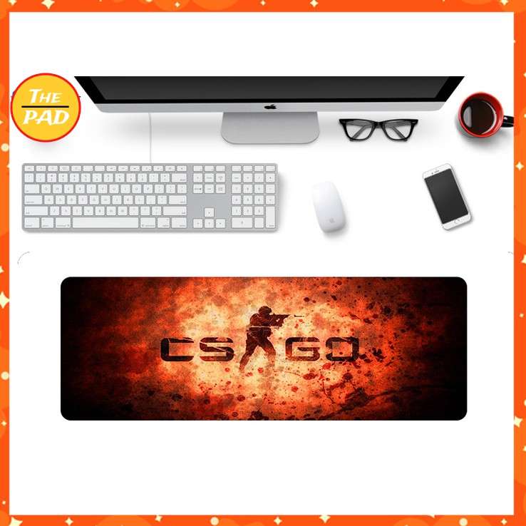 Lót Chuột Cỡ Lớn Game CS:GO, KT 30x80 cm, 12 Mẫu Đẹp, Chất Liệu Cao Su Tự Nhiên