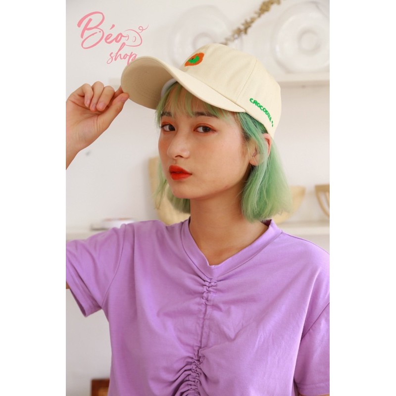 Mũ lưỡi trai , nón kết nữ thêu hình thú nhiều màu dễ thương