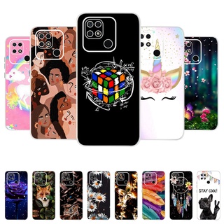 Ốp Điện Thoại TPU Silicon Mềm Bo Viền Họa Tiết Hoa Cho Xiaomi Redmi 10C Redmi10 c