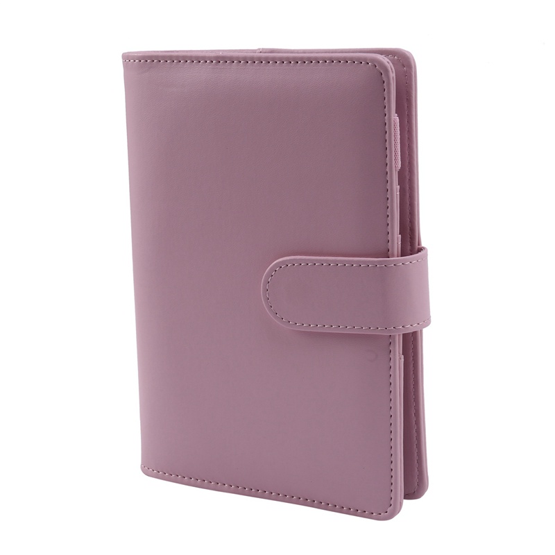 Sổ còng lá rời với phong bì đựng tiền mặt/ 12 phong bì dạng mở dáng dọc có đục lỗ dùng lập kế hoạch thu chi màu hồng