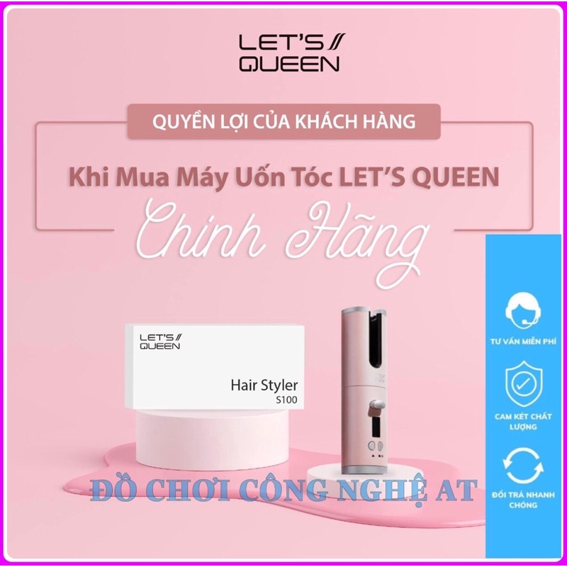 MÁY UỐN TÓC LET’S QUEEN S100,MÁY TẠO KIỂU TÓC TỰ ĐỘNG NHỎ CẦM TAY SỐ 1 HÀN QUỐC