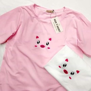 Áo thun nữ tay lỡ heo con cực cute