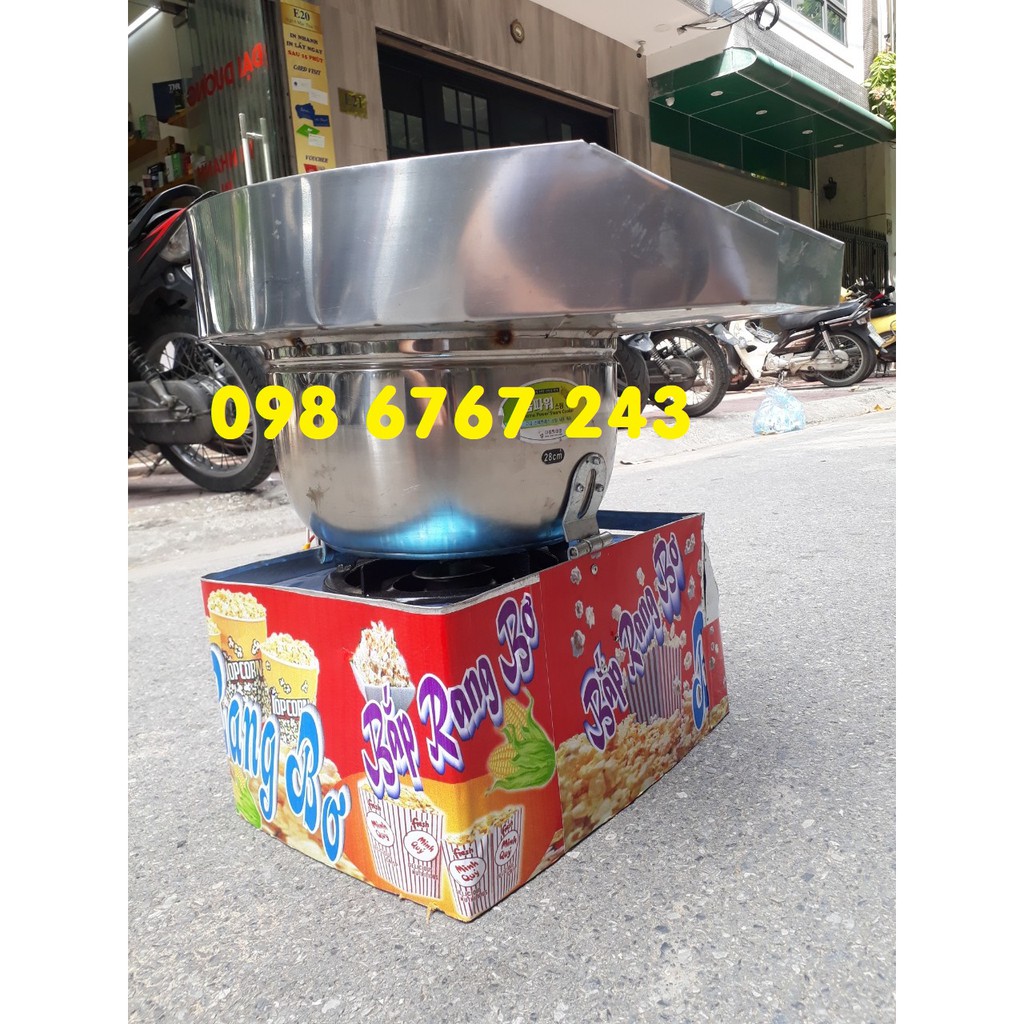 Nồi nổ bắp rang bơ gas 2 van, nồi 30cm