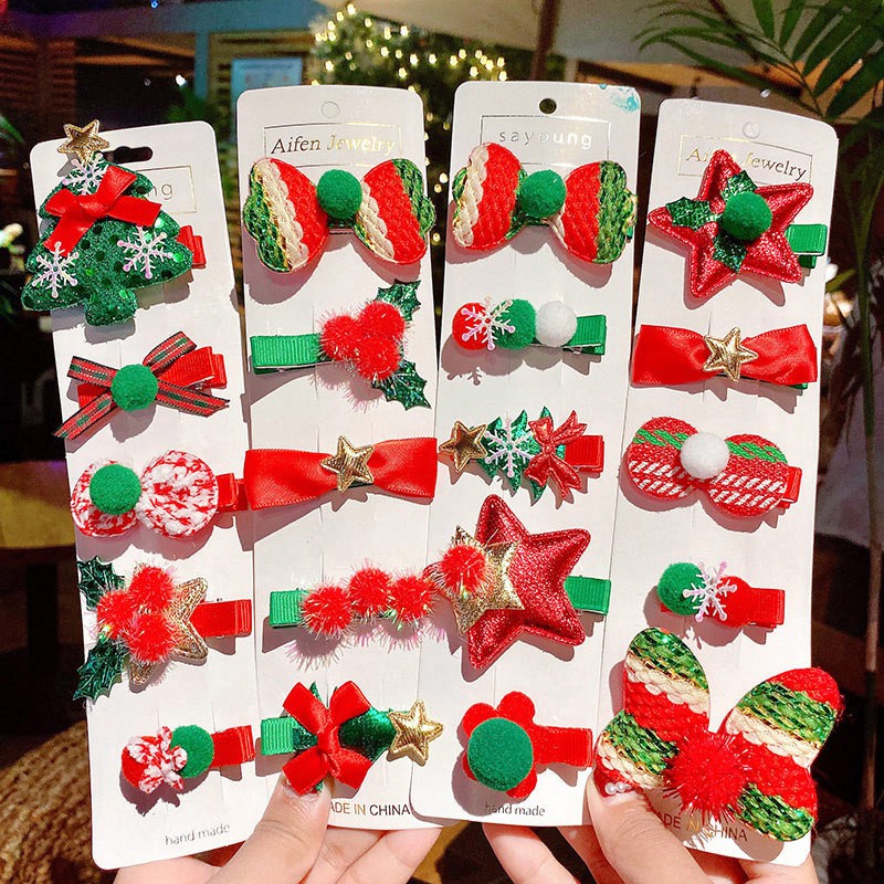 Set 5 Kẹp Tóc Hoạt Hình Dễ Thương Cho Bé Gái