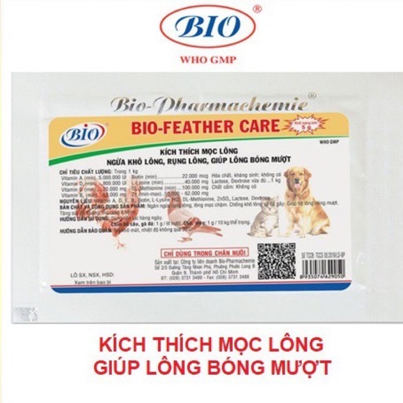 Bio Feather Care - Giúp Kích Thích Mọc Lông, Ngừa Rụng Lông, Giúp Lông Óng Mượt Chó Mèo