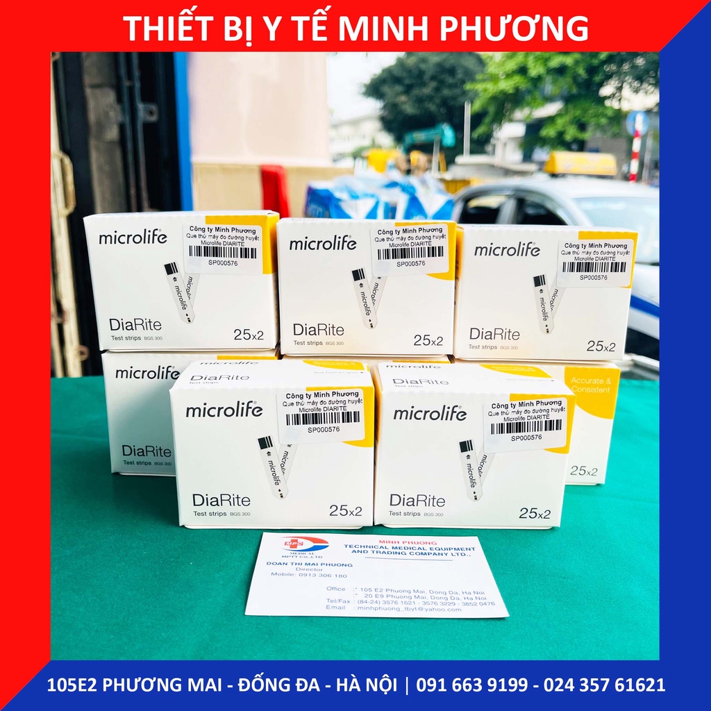 Máy đo đường huyết, que thử tiểu đường Microlife DIARITE