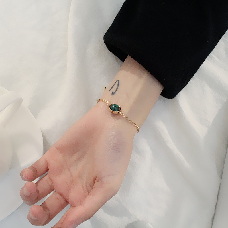 Vòng Đeo Tay Đính Hạt Hình Giọt Nước Kiểu Nhật Hàn Xinh Xắn