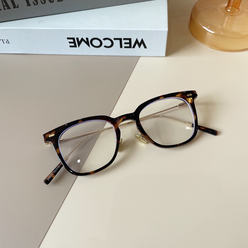 Gọng kính cận hợp kim thời trang nam nữ cao cấp cốt càng mảnh chắc chắn chống tia bức xạ và ánh sáng xanh HANASO 089