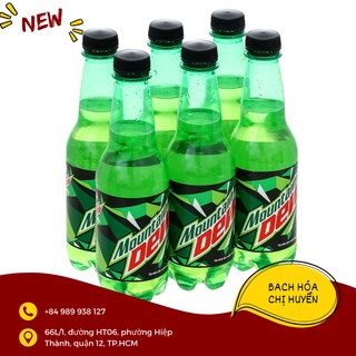 Lốc 6 chai nước ngọt Mountain Dew 390 ml