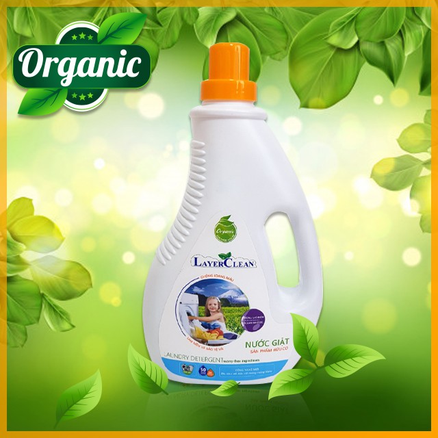 [HOT SALE] Nước Giặt Quần Áo Hữu Cơ Organic Layer Clean 2L Hương Gió Biển Không Hại Da Tay, Mềm Vải, Hương Thơm Dễ Chịu