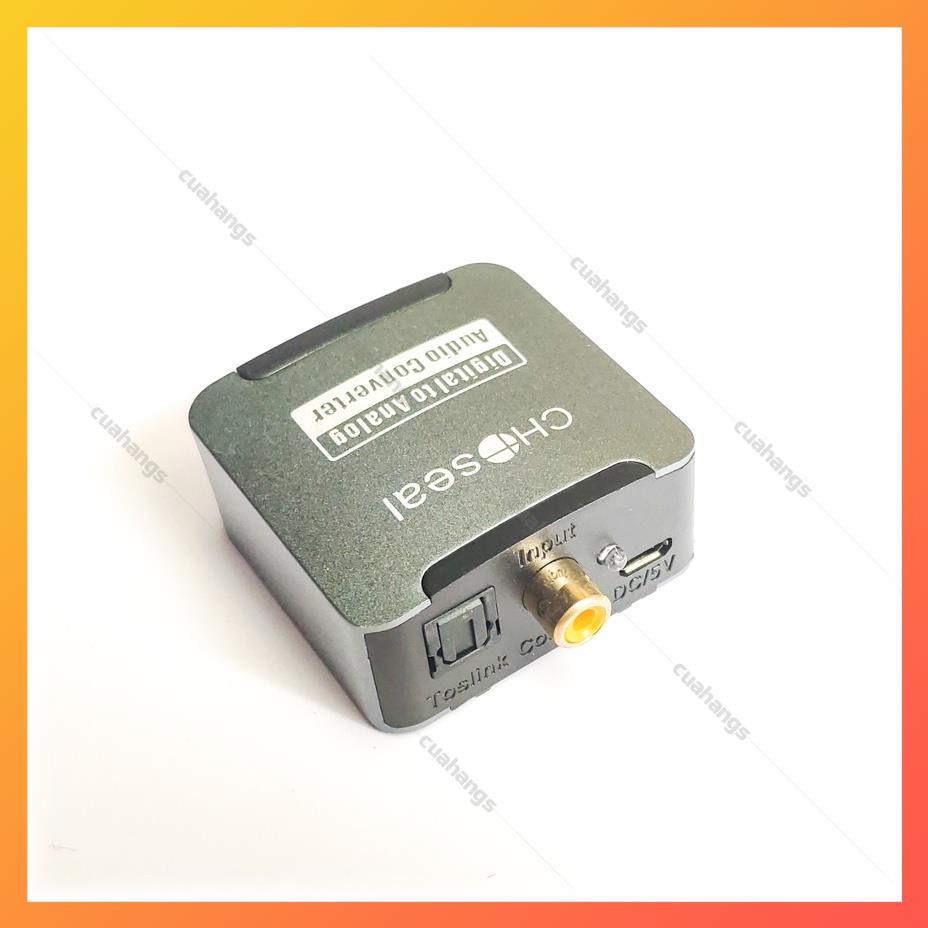 Bộ chuyển đổi âm thanh quang học Choseal kèm dây quang optical sang AV ra audio tiếng to