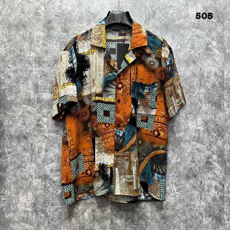 Áo sơmi cộc tay TENPO hoạ tiết | Cuban shirt nam hot hit