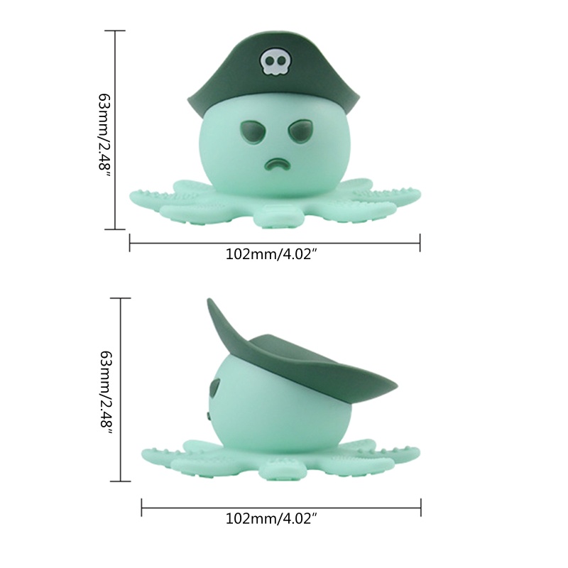 Đồ Chơi Ngậm Nướu Hình Bạch Tuộc Bằng Silicone Giúp Giảm Căng Thẳng Dành Cho Bé