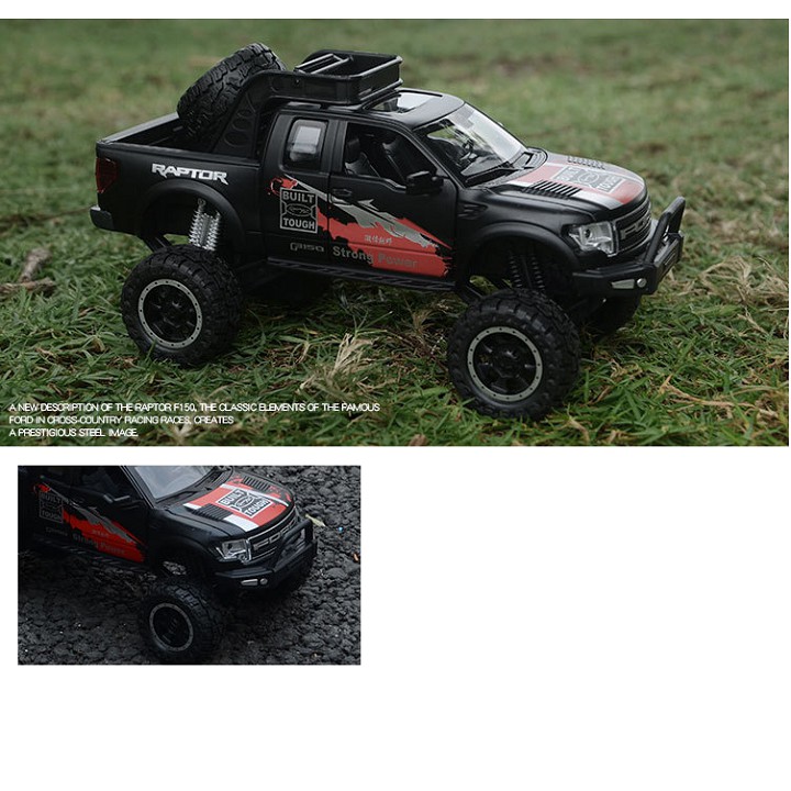 Xe mô hình ô tô FORD BUILT TOUGH RAPTOR F150 OFFROAD tỉ lệ 1:32