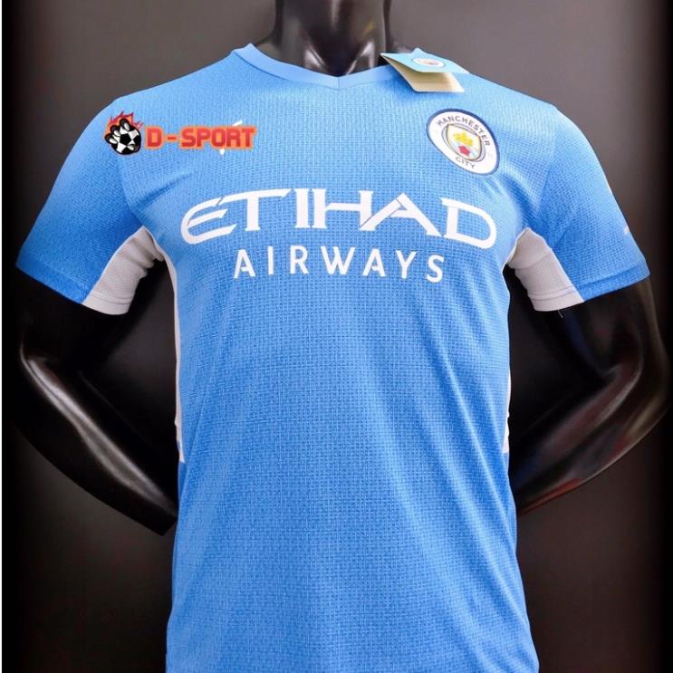 Quần Áo Bóng Đá CLB Manchester City 21/22 - Hàng Nhập Thái - Vải Mè Cao Cấp Đẹp