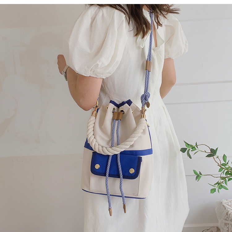 Túi Đeo Vai Màu Sắc Tương Phản Cỡ Lớn Thời Trang Cho Nữ