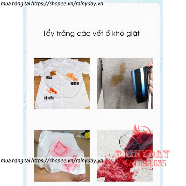Lăn tẩy trắng quần áo, tẩy sạch vết bẩn trong vài phút dạng tẩy khô đánh sạch mọi vết bẩn
