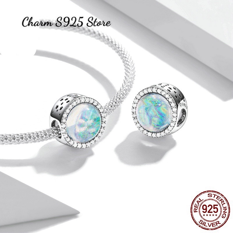 CHARM ĐÁ NHŨ ÁNH XANH BẠC S925 CAO CẤP HÀNG CHÍNH HÃNG