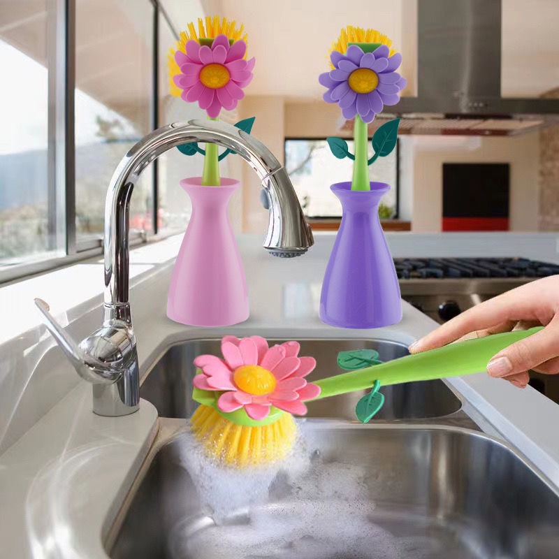 Bàn Chải Chà Nồi Có Tay Cầm Tiện Dụng Không Gây Đau