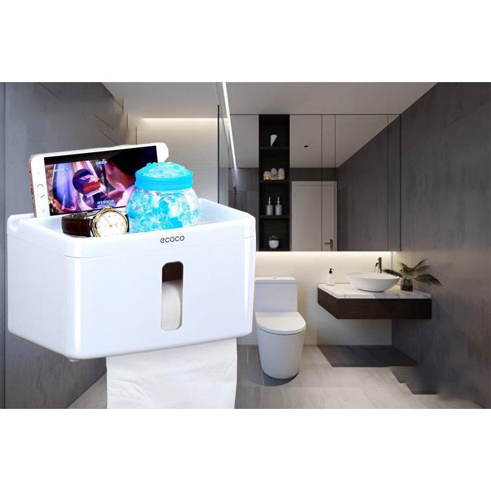 kệ để giấy nhà vệ sinh,Kệ treo giấy vệ sinh đa năng Ecoco D-08 ()