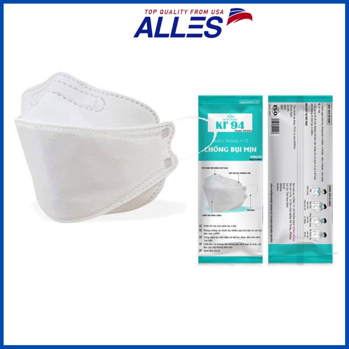  Khẩu trang 3D KF94 Hàn Quốc chống bụi mịn và kháng khuẩn