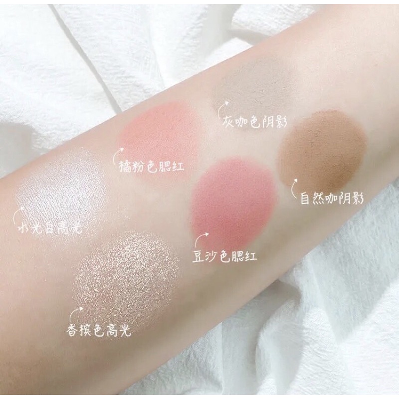 Bảng Phấn Sweet Mint The Sea Of False 6 Ô Kết Hợp 3 Trong 1 Phấn Mắt Phấn Má Tạo Khối | BigBuy360 - bigbuy360.vn