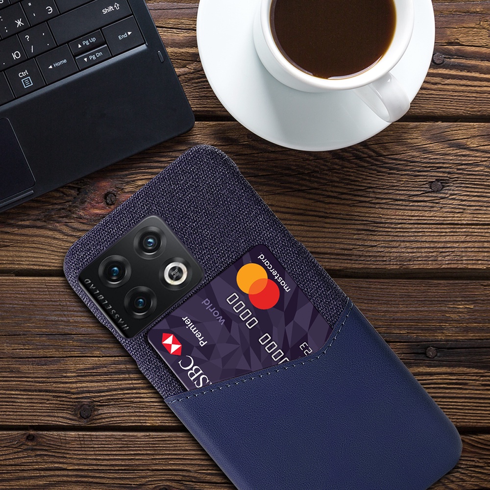 Ốp Điện Thoại Vải Chống Sốc Có Ngăn Đựng Thẻ Cho Oneplus 10 Pro 9 8 Pro 9R 9RT 8T Nord 2 N20 N200 N10 N100 CE