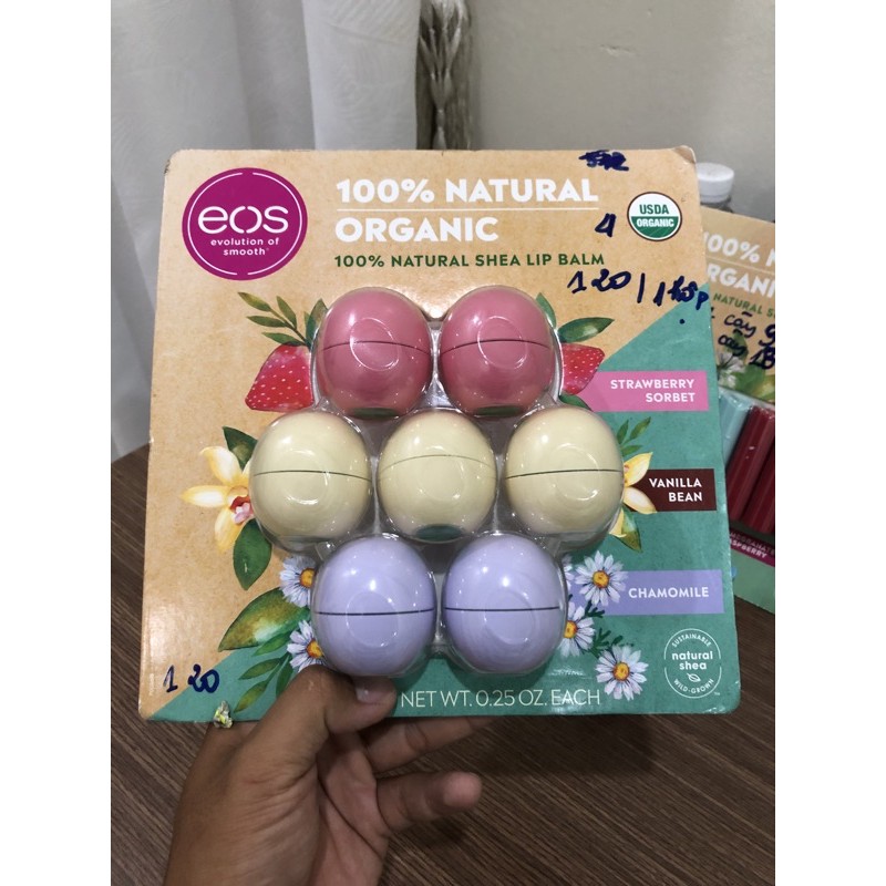 [Hàng sẵn USA] Son trứng dưỡng môi EOS Organic