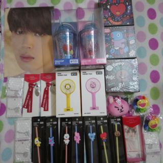 CÓ SẴN QUẠT HANDY FAN BT21 VER 2, LY COLD CUP, ỐNG HÚT BT21 OFFICIAL