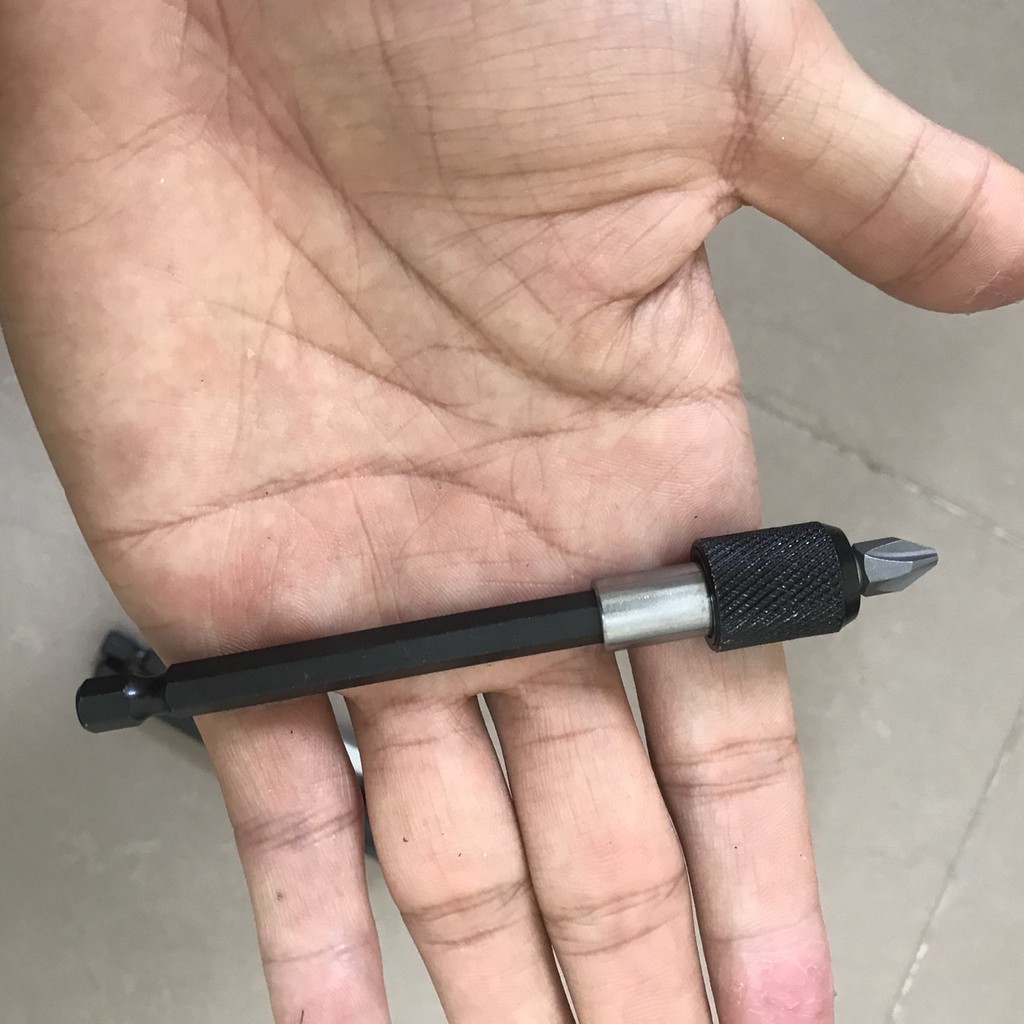Đầu nối dài mũi vít có khóa cho máy khoan chuôi lục giác dài 10mm Tặng 1 mũi vít