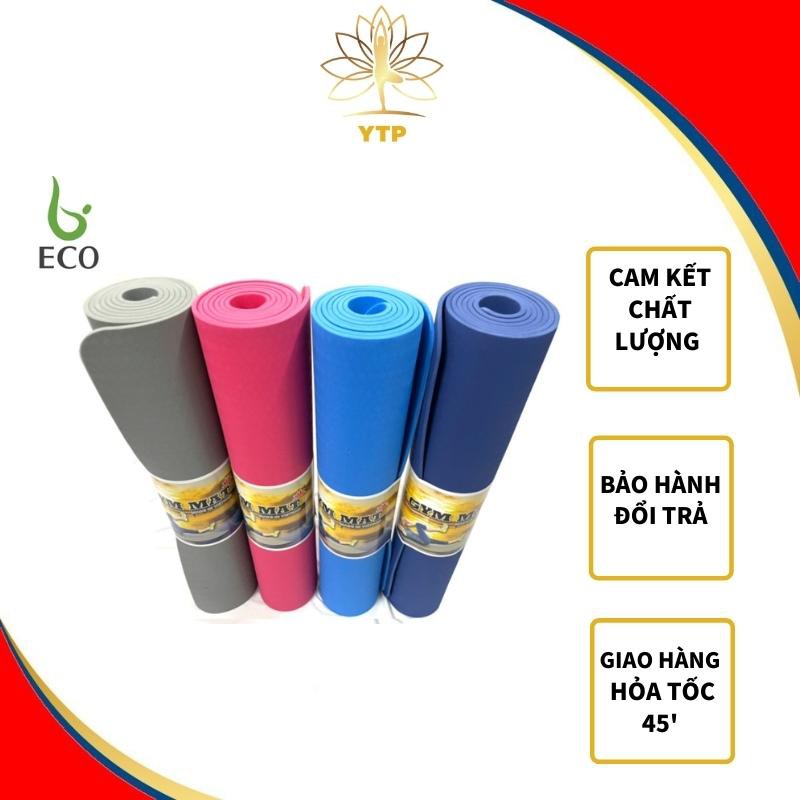 Thảm Tập Yoga LYPROEVA Thảm Yoga chống trượt dày 6mm Mặt Thảm 2 Màu Hàng VNXK Siêu Dày Siêu Êm EVA