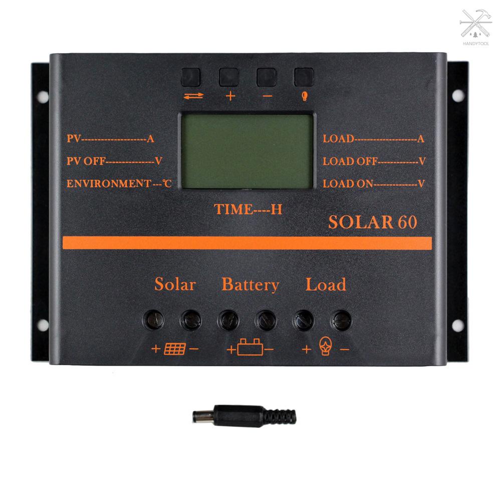 Hộp Sạc Pin Năng Lượng Mặt Trời Thông Minh Màn Hình Lcd 12v / 24v 60a 60a Ốp