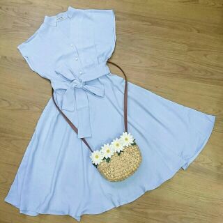 Đầm Sơ Mi Blue TayCon ( kèm hình thật)