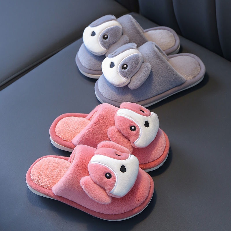 Dép bông đi trong nhà chống trượt họa tiết hoạt hình thời trang mùa đông 2020 kiểu dáng dễ thương cho bé