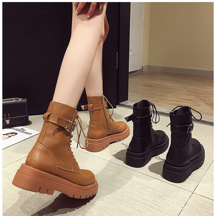 Boots da cổ cao khuy sườn ulzzang