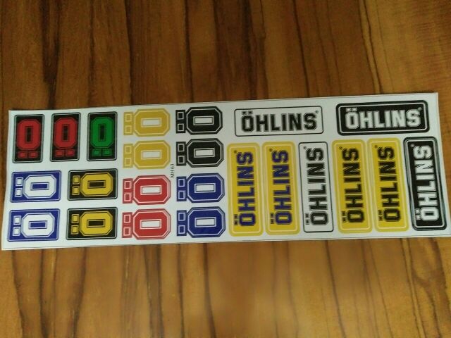 Bộ tem trang trí xe Ohlins