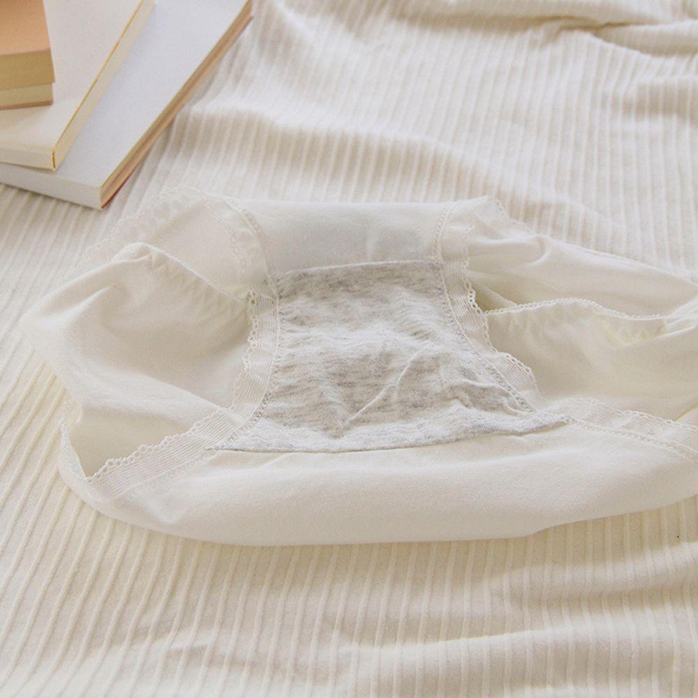 OCEANMAP Quần Lót Cotton Phối Ren Hình Trái Tim Thoáng Khí Thoải Mái Cho Nữ