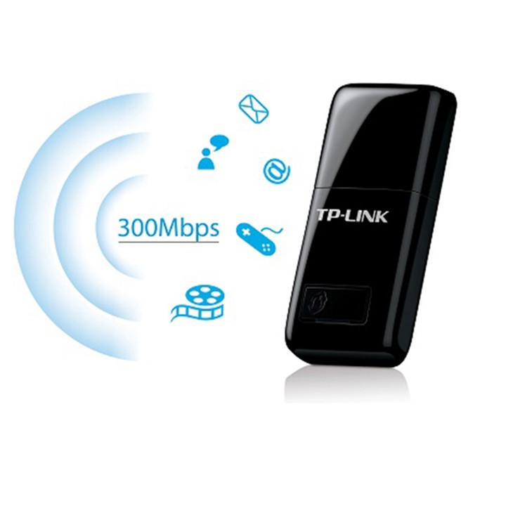 USB thu wifi TP-Link TL-WN823N Chuẩn N 300Mbps không anten - Đen