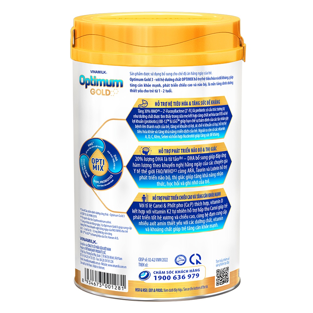 Sữa Optimum Gold 3 850g Optimix [HSD 2024]