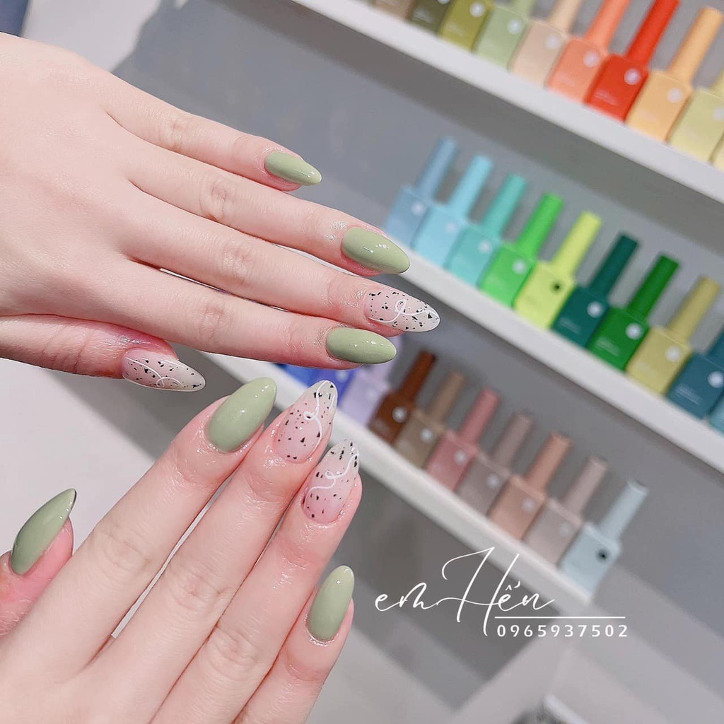Sơn gel móng tay màu xanh bơ siêu hot 2022, 15ml
