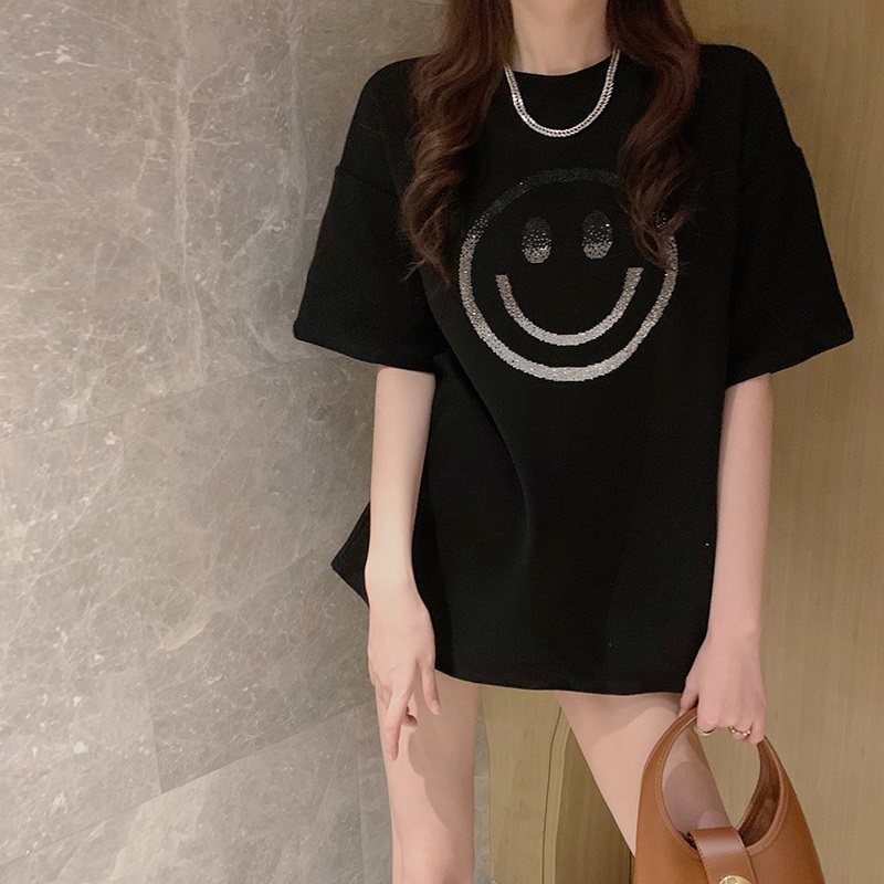 SUXI Áo Thun Nữ Tay Ngắn Dáng Rộng