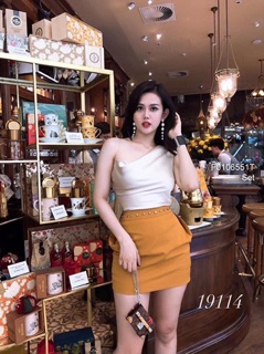 Cv103 chân váy chữ a cạp đính cúc sang chảnh
